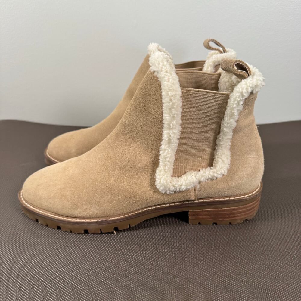 Steve Madden Women's Leopold Textile Fur Leather Pull On Chelsea Boots Size 10M - Picture 4 of 9